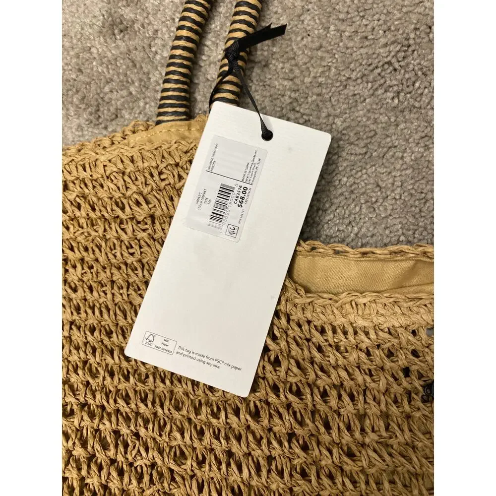 New Calia Women's Straw Crochet Tote - Picture 4 of 5